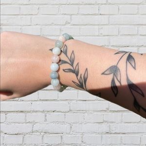 Morganite crystal bracelet